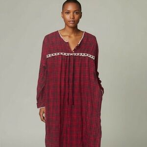 Red Plaid Women's Chemise